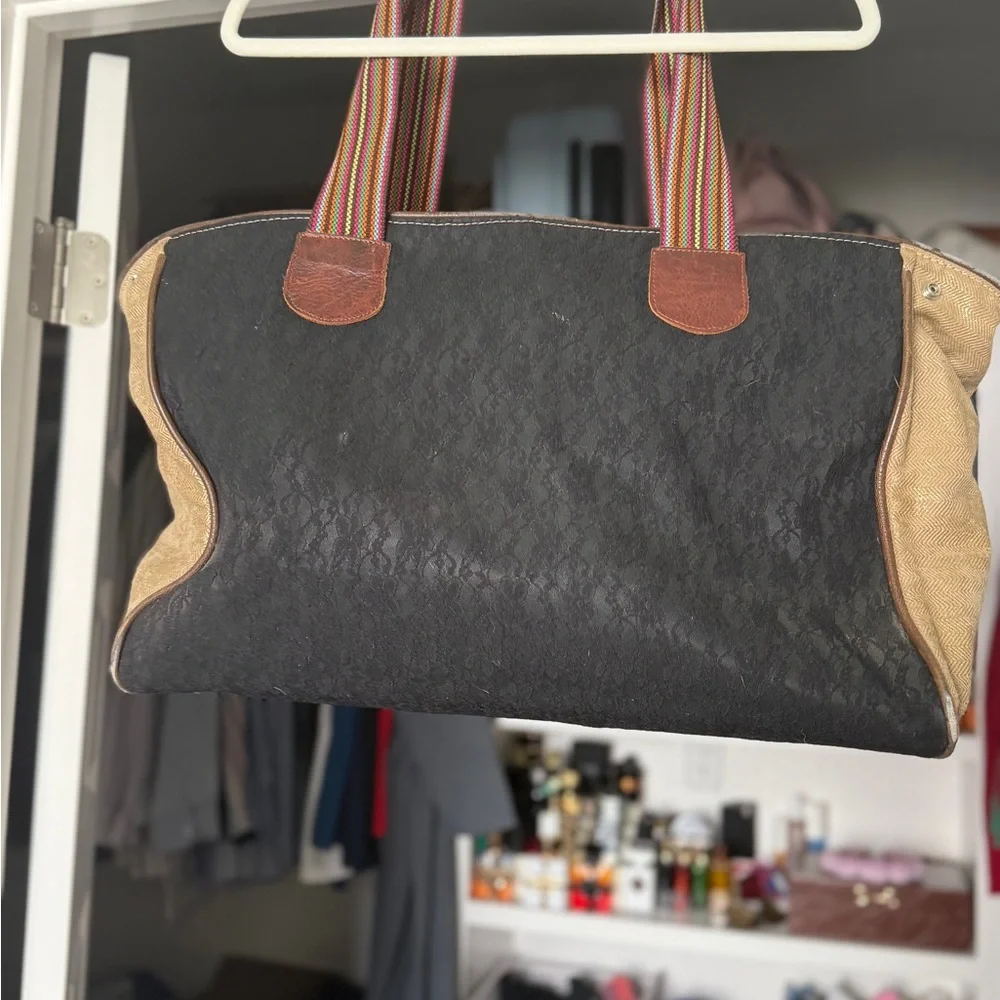Consuela Tote Bag with Striped Handles - Picture 5 of 11